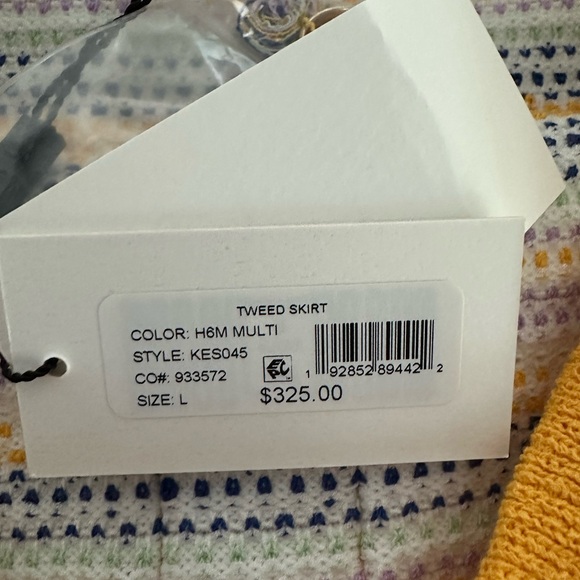 Milly Gold and White Mini Pencil Skirt - Picture 5 of 6